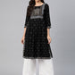 Kalini Ethnic Motifs Printed Mirror Work Kurta - Swadesiicart