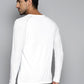 Alcis Men White Slim Fit Running T-shirt | Swadesiicart
