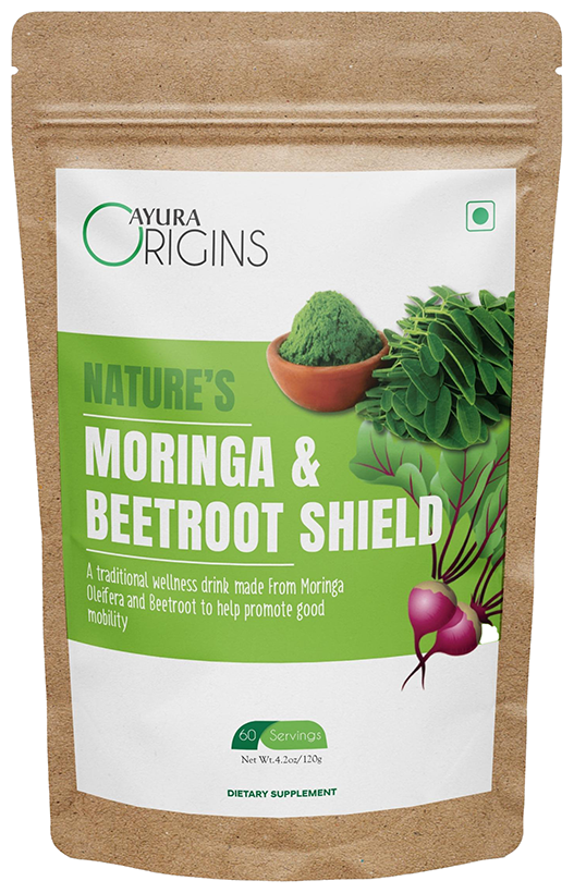 Ayura Origins Nature's Moringa & Beetroot Shield Powder - Swadesiicart