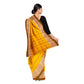Exclusive Collection 100% Pure Cotton Yellow Tant Saree With Hand Weaving Work - Swadesiicart
