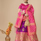 Lorenvalley Fashion Purple Brocade Fabric Lehenga & Unstitched Blouse With Dupatta | Swadesiicart
