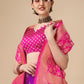 Lorenvalley Fashion Purple Brocade Fabric Lehenga & Unstitched Blouse With Dupatta | Swadesiicart