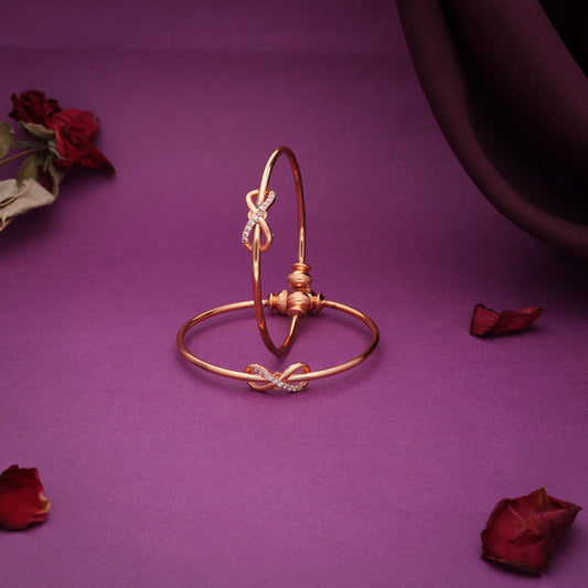 Tehzeeb Creations Gold-Polished Brass Bangle Set - Swadesiicart