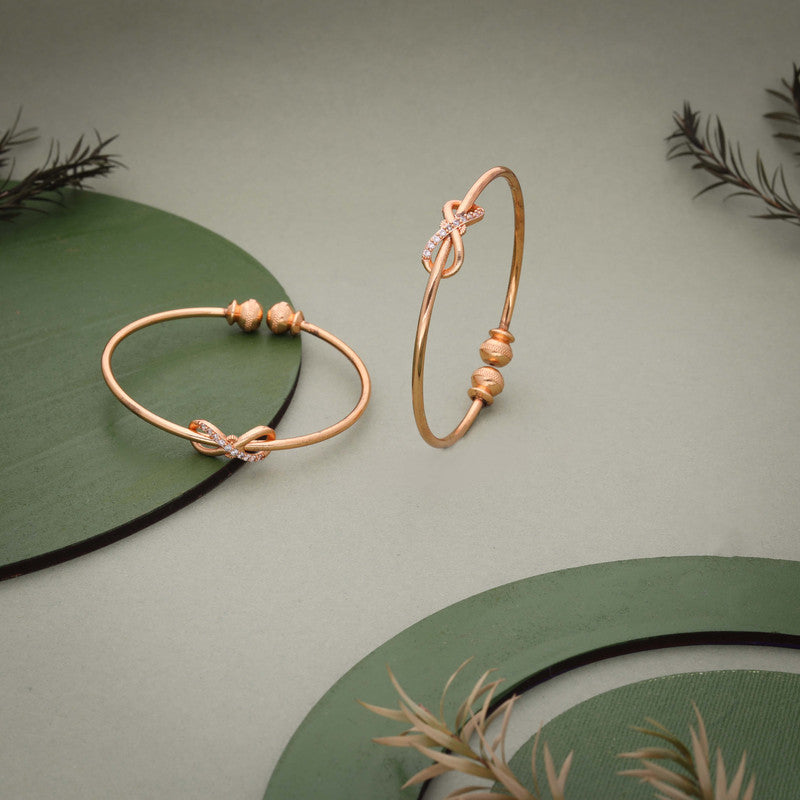 Tehzeeb Creations Gold-Polished Brass Bangle Set - Swadesiicart