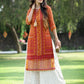 Juniper Womens Mustard Chiffon Printed Straight Kurta - Swadesiicart