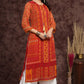 Juniper Women's Mustard Chiffon Printed Straight Kurta - Swadesiicart