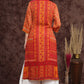 Juniper Women's Mustard Chiffon Printed Straight Kurta - Swadesiicart
