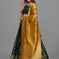 Lorenvalley Fashion Green Brocade Fabric Lehenga & Unstitched Blouse With Dupatta | Swadesiicart