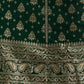 Lorenvalley Fashion Green Brocade Fabric Lehenga & Unstitched Blouse With Dupatta | Swadesiicart