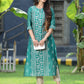 Juniper Womens Ramagreen Modal Chanderi Foil Printed Straight Kurta | Swadesiicart