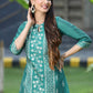 Juniper Womens Ramagreen Modal Chanderi Foil Printed Straight Kurta | Swadesiicart