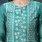Juniper Womens Ramagreen Modal Chanderi Foil Printed Straight Kurta | Swadesiicart