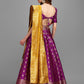Lorenvalley Fashion Purple Brocade Fabric Lehenga & Unstitched Blouse With Dupatta | Swadesiicart