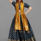 Lorenvalley Fashion Rama Brocade Fabric Lehenga & Unstitched Blouse With Dupatta | Swadesiicart
