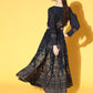 Juniper Women Navyblue Rayon Printed Flared Dress | Swadesiicart