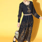 Juniper Women Navyblue Rayon Printed Flared Dress | Swadesiicart