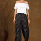 Juniper Women's Black Rayon Printed Tulip Dhoti Pant | Swadesiicart