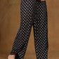 Juniper Women's Black Rayon Printed Tulip Dhoti Pant | Swadesiicart