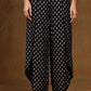Juniper Women's Black Rayon Printed Tulip Dhoti Pant | Swadesiicart