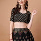 Lorenvalley Fashion Black & Pink Semi-Stitched Lehenga & Unstitched Blouse With Dupatta | Swadesiicart
