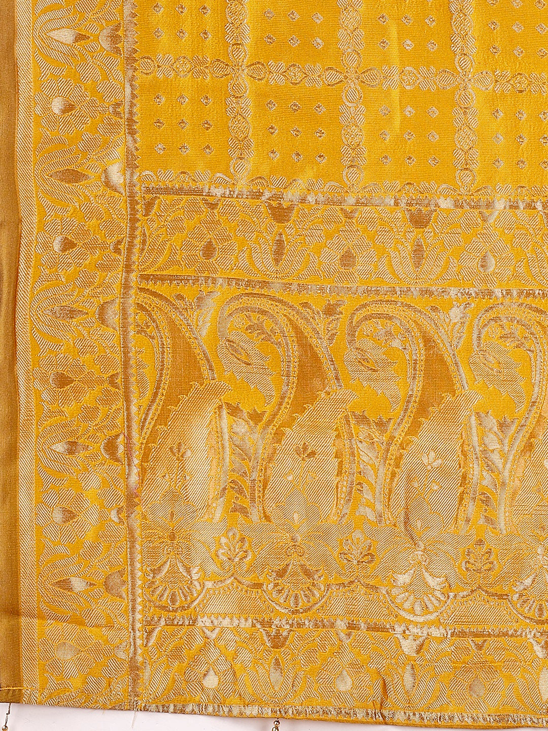 Lorenvalley Fashion Purple & Mustard Semi-Stitched Lehenga & Unstitched Blouse With Dupatta | Swadesiicart