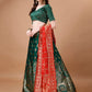 Lorenvalley Fashion Green & Red Semi-Stitched Lehenga & Unstitched Blouse With Dupatta | Swadesiicart