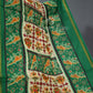 Shades of Cream Patola Print Semi Chanderi Saree By Gayathri Reddy Designer Studio | Swadesiicart