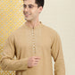 House of Pataudi Men Pure Cotton Solid Chikankari Jashn Short Kurta | Swadesiicart