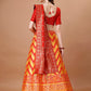 Lorenvalley Fashion Yellow & Red Semi-Stitched Lehenga & Unstitched Blouse With Dupatta | Swadesiicart