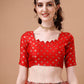 Lorenvalley Fashion Green & Red Semi-Stitched Lehenga & Unstitched Blouse With Dupatta | Swadesiicart