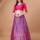 Lorenvalley Fashion Purple & Pink Semi-Stitched Lehenga & Unstitched Blouse With Dupatta | Swadesiicart