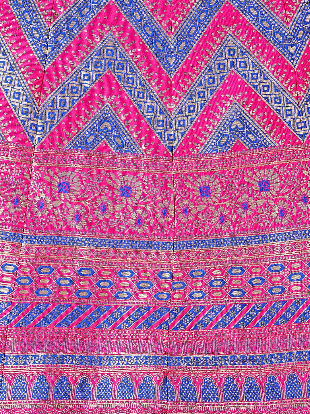Lorenvalley Fashion Purple & Pink Semi-Stitched Lehenga & Unstitched Blouse With Dupatta | Swadesiicart