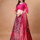 Lorenvalley Fashion Black & Pink Semi-Stitched Lehenga & Unstitched Blouse With Dupatta | Swadesiicart