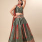 Lorenvalley Fashion Green Ready to Wear Lehenga & Unstitched Blouse With Dupatta | Swadesiicart