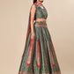Lorenvalley Fashion Green Ready to Wear Lehenga & Unstitched Blouse With Dupatta | Swadesiicart