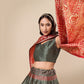 Lorenvalley Fashion Green Ready to Wear Lehenga & Unstitched Blouse With Dupatta | Swadesiicart