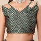 Lorenvalley Fashion Green Ready to Wear Lehenga & Unstitched Blouse With Dupatta | Swadesiicart
