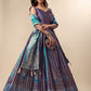 Lorenvalley Fashion Blue Ready to Wear Lehenga & Unstitched Blouse With Dupatta | Swadesiicart