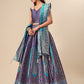Lorenvalley Fashion Blue Ready to Wear Lehenga & Unstitched Blouse With Dupatta | Swadesiicart