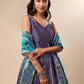 Lorenvalley Fashion Blue Ready to Wear Lehenga & Unstitched Blouse With Dupatta | Swadesiicart