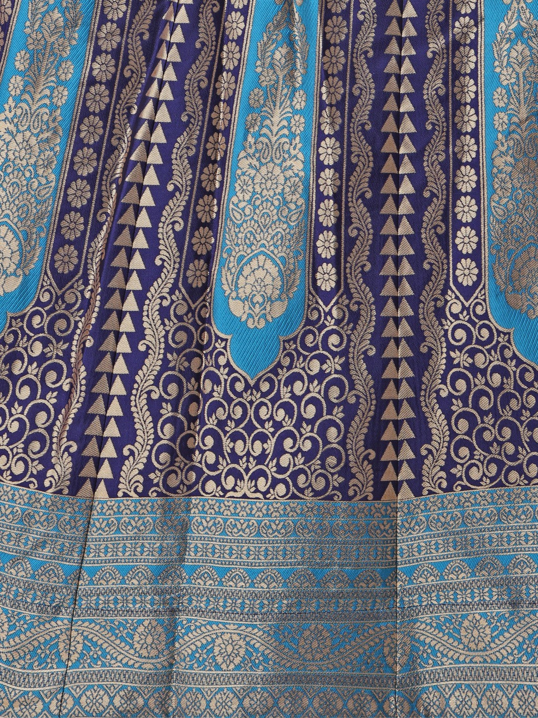 Lorenvalley Fashion Blue Ready to Wear Lehenga & Unstitched Blouse With Dupatta | Swadesiicart