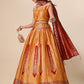 Lorenvalley Fashion Orange Ready to Wear Lehenga & Unstitched Blouse With Dupatta | Swadesiicart