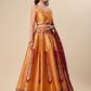 Lorenvalley Fashion Orange Ready to Wear Lehenga & Unstitched Blouse With Dupatta | Swadesiicart