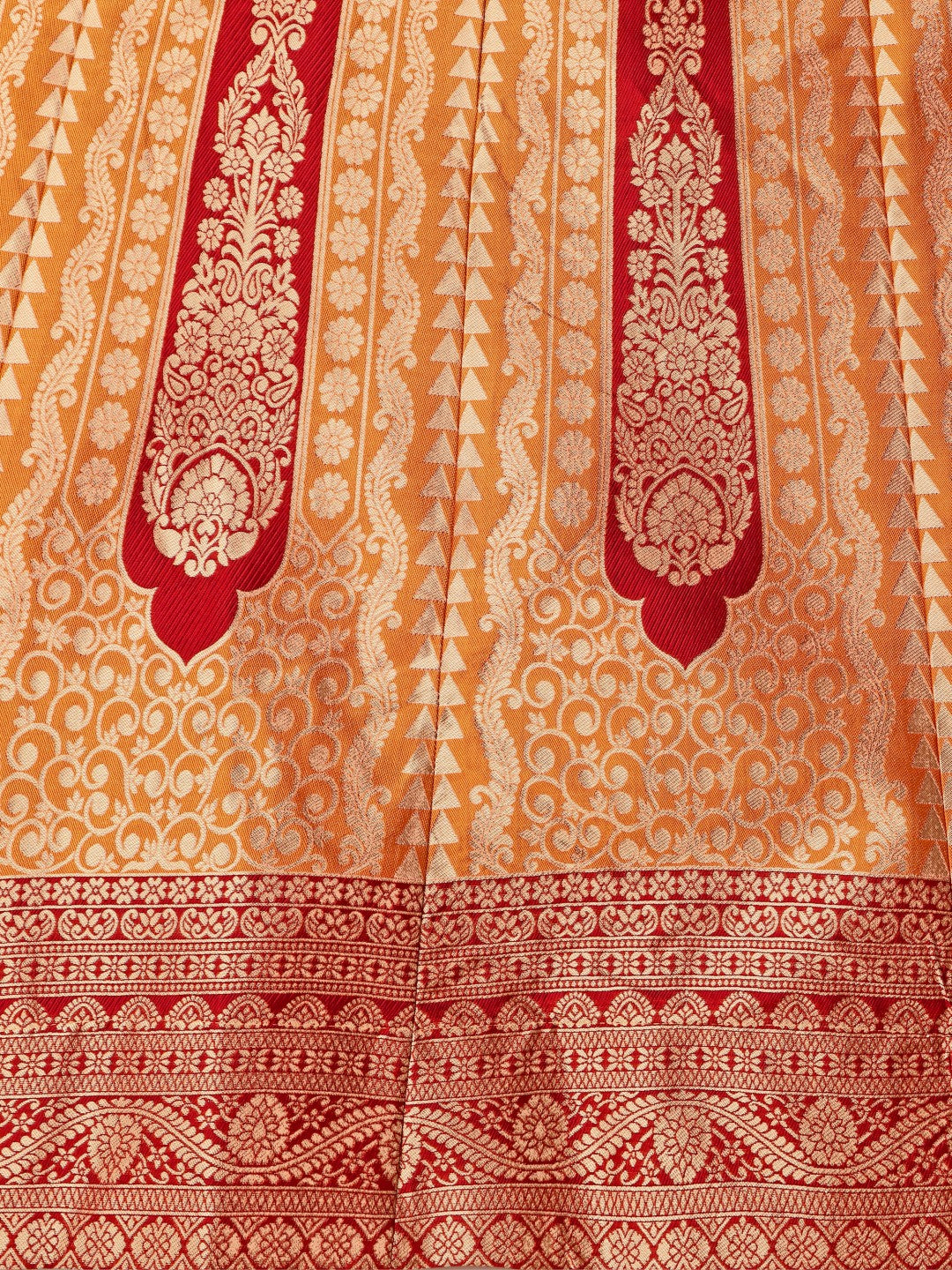 Lorenvalley Fashion Orange Ready to Wear Lehenga & Unstitched Blouse With Dupatta | Swadesiicart