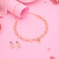 Tehzeeb Creationss Gold-Polished Choker White Stone Necklace With Stud Earrings - Swadesiicart