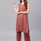 Aks Women Paisley Printed Straight Kurta With Palazzos