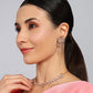 Tehzeeb Creationss Rose Gold-Polished Necklace With Stud - Swadesiicart