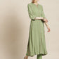 Juniper Womens Pistagreen Foil Printed Kurta Dress With Solid Pant And Printed Dupatta | Swadesiicart