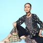 Juniper Womens Black Floral Printed Rayon Clothing Set | Swadesiicart