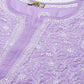 ADA Women Purple & White Ethnic Motifs Embroidered Chikankari Georgette Kurta | Swadesiicart